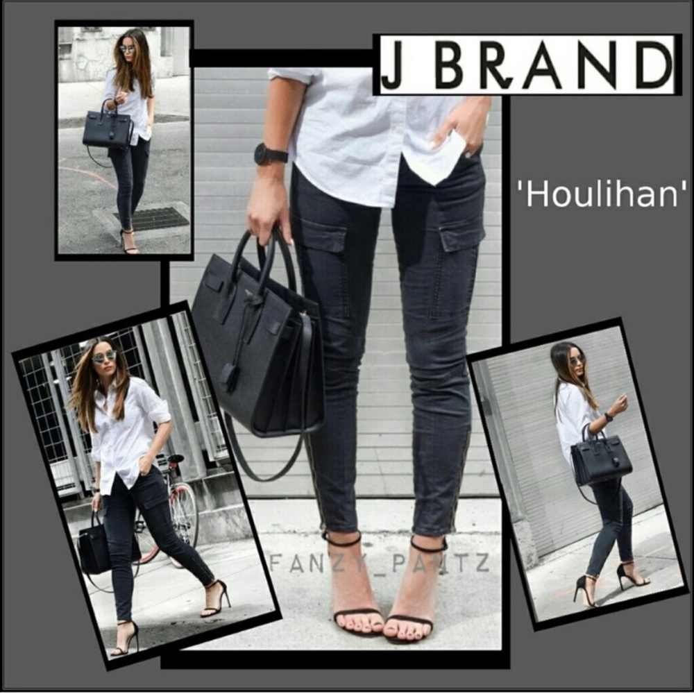 J Brand Houlihan Cargo Jeans Pants Black